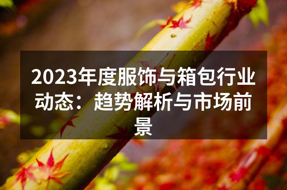2023服饰行业的创新趋势