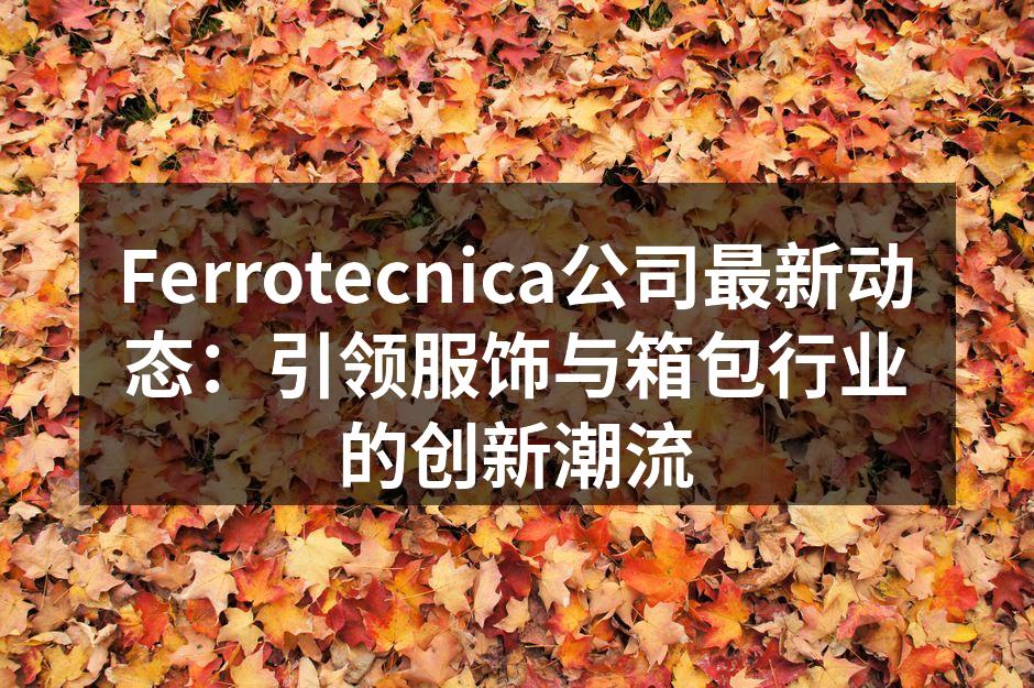 Ferrotecnica新款旅行箱包系列
