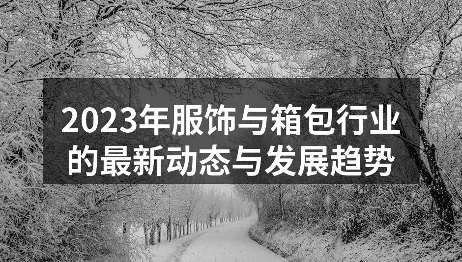 2023年服饰与箱包行业的最新动态与发展